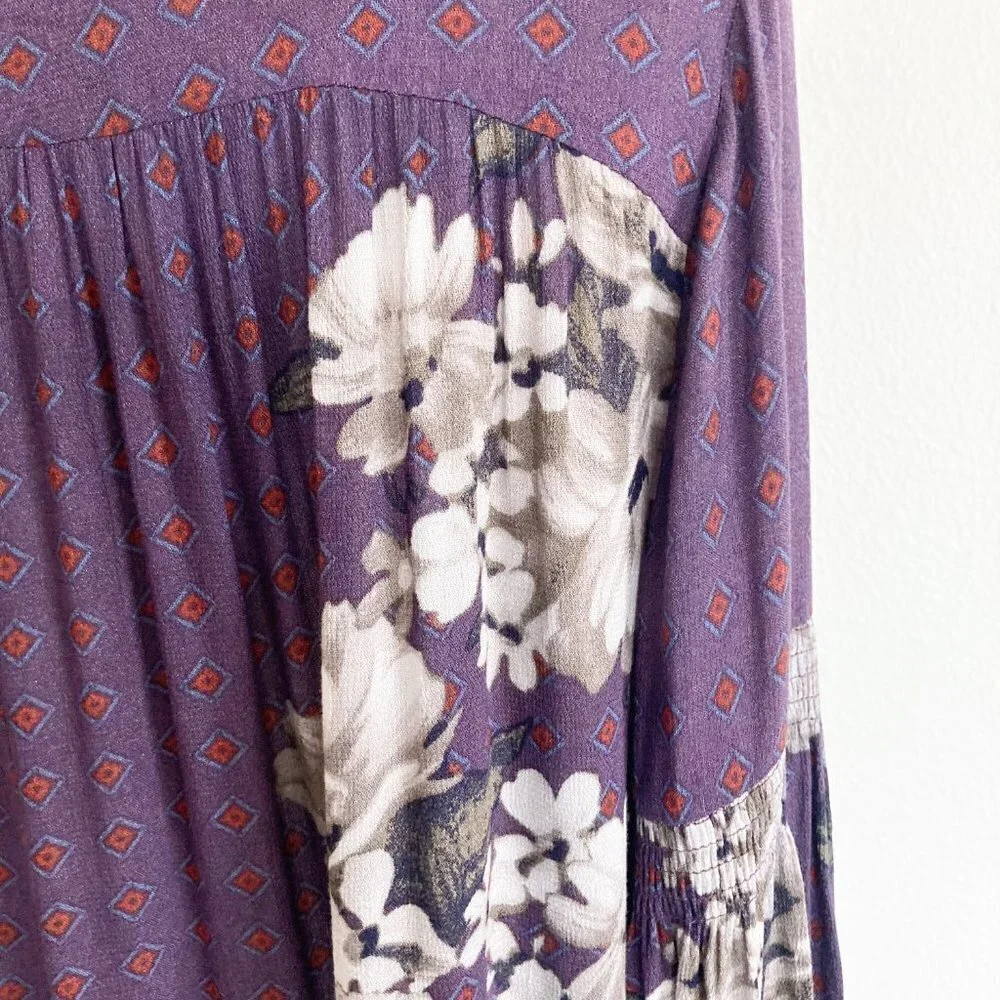 Free People Sunset Boulevard Floral Mini Boho Romper Sz XS